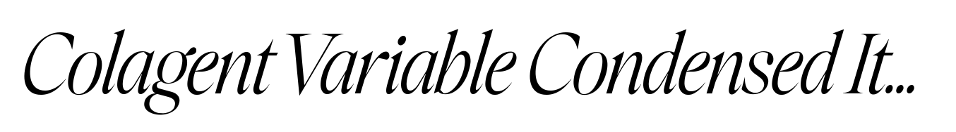 Colagent Variable Condensed Italic